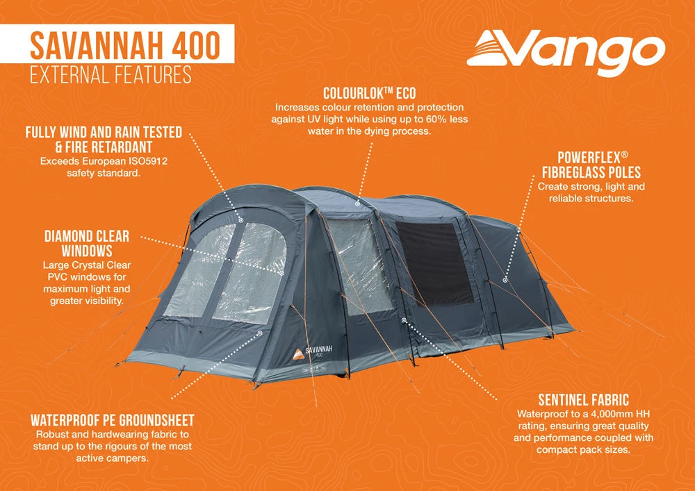 Vango Savannah 400 Tent Package With Footprint 2025 12 Vango Savannah 400 Tent Package With Footprint 2025 - Image 10