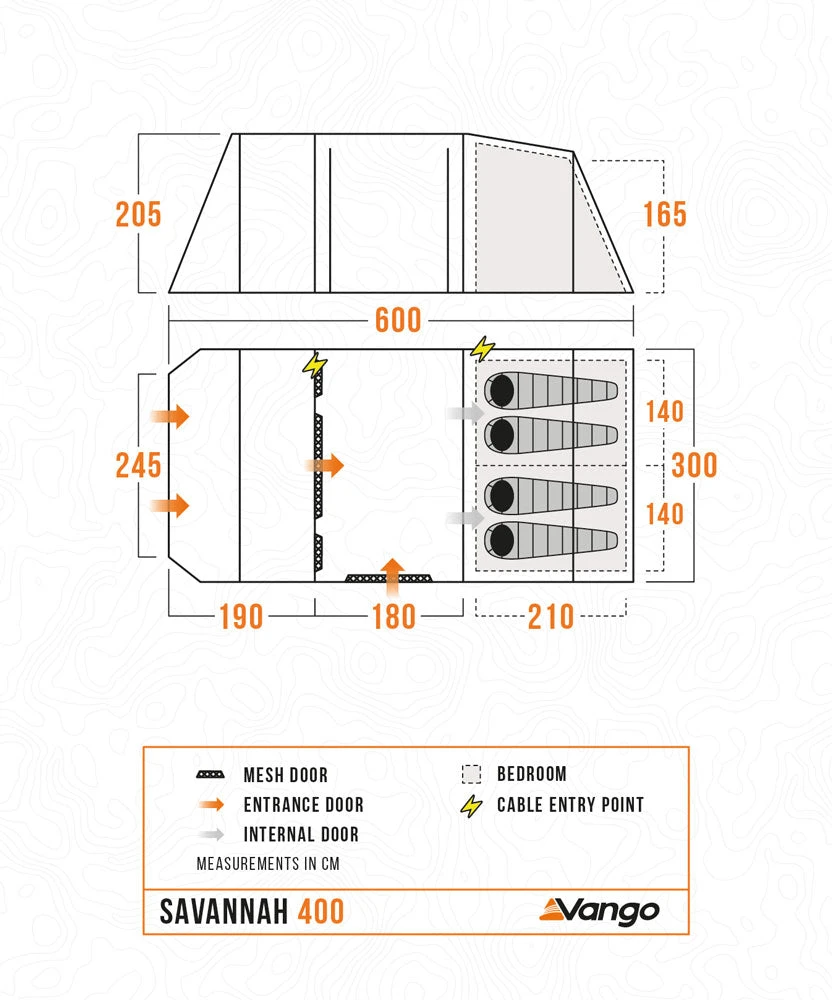 Vango Savannah 400 Tent Package With Footprint 2025 11 Vango Savannah 400 Tent Package With Footprint 2025 - Image 9