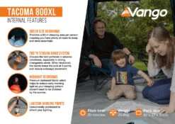 Vango Tacoma 800XL Tent Package -Roadventure Gear Tacoma 800xl Infographic2 LowRes