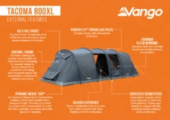 Vango Tacoma 800XL Tent Package -Roadventure Gear Tacoma 800xl Infographic LowRes