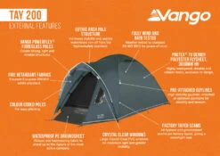 Vango Tay 200 Tent 2025 -Roadventure Gear Tay 200 Infographic External LowRes