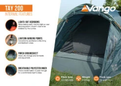 Vango Tay 200 Tent 2025 -Roadventure Gear Tay 200 Infographic Internal LowRes