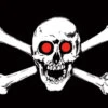 Pirate Skull Red Eyes Flag 5ft By 3Ft -Roadventure Gear a974a9cb4cabb6a37c7a1035ec5dc718